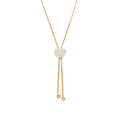 Pave Heart Slider Necklace Long Box Chain Stainless Steel view 5