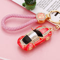 Jeweled Sports Car Keychains with Braided and Bare Wrist Loop Options view 9