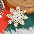 Baguette Crystal Snowflake Brooch in 2 Color Styles view 1