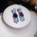Crystal Enamel Teardrop Earrings Statement Necklaces view 12