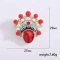 Red Peking Opera Headdress Enamel Brooch Three Styles view 5