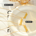 Gold BABY Letter Pendant Fine Cable Chain Necklace view 2