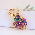 Rhinestone Elephant Keychain With Split Ring And Lobster Clasp view 8