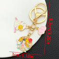 Colorful Mid Autumn Moon Rabbit and Lantern Metal Keychain Pair view 5