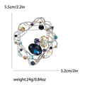 Wire Nest Brooch With Faceted Center Stone and Scattered Crystals view 4