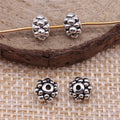 Floral Ring Spacer Beads in Detailed Metal Finishes for Jewelry Making view 2