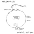 Crystal Initial Tennis Bracelet in Gold and Silver Tone A to Z view 12