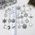 Antique Silver Moon and Sun Metal Charms with 11 Listed Options view 3