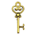 Antique Gold Tone Skeleton Key Charms in Twenty Designs view 12
