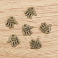 Handmade Message Palm Charms in Two Antique Finishes view 6