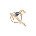 Gold Tone Rhythmic Gymnast Brooch for Jackets Scarves and Lapels view 5
