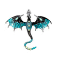 Pink Purple Winged Dragon Crystal Enamel Eight Designs Metal Brooch Pin view 9