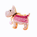 Pearl Dog Keychains in Pink and Blue with Gold Tone Rings and Clasps view 5