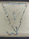 Layered Cross Necklace with Colorful Beads in Two Styles view 6