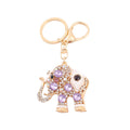 Rhinestone Elephant Keychain Gold Clasp Pink Purple Variants view 5
