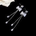 Butterfly Crystal Chain Drop Earrings in Two Styles view 7