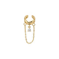 Crystal Star Ear Cuffs with Chain and Open Star Options view 5