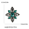 Baroque Crystal Star Brooch in Purple Green and Blue view 7