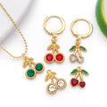 Gold-Tone Cherry Metal Charms with 3 Listed Options view 4