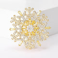 Layered Crystal Snowflake Brooch in Four Colorways view 7