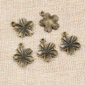Antique Bronze Six-Petal Flower Alloy Charm Pendant view 3