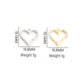Crystal-Accented Gold Silver Heart Alloy Pendant Components in 2 Styles view 5