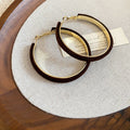 Soft Flocked Round Hoop Earrings Available in Five Colors view 9