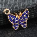 Rhinestone Butterfly Charm Pendant Alloy Six Colors view 6
