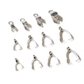 Stainless Steel Pinch Bails for Pendants in Assorted Sizes view 2