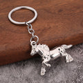 Galloping Horse Metal Pendant Keychain, Four Finishes view 3