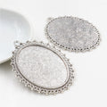 Ornate Oval Pendant Bezel Trays in Seven Metal Finishes view 12