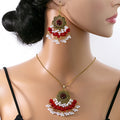 Fourteen Ornate Necklace and Jhumka Earring Jewelry Sets view 10