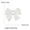 Crystal Bow Brooch with Center Stone in Three Metal Finishes view 7