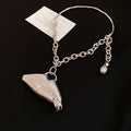 Sculpted Lips Pendant Necklaces in Three Metallic Finishes view 2