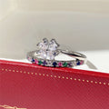 Clear Floral Cluster Ring with Multicolor Pavé Band view 4