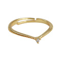 Gold Tone Crown Adjustable Open Rings In Slim And Wide Styles view 5