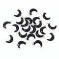 Colorful Enamel Crescent Moon Charms with Gold Tone Loops view 7