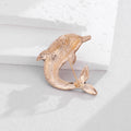 Dolphin Crystal Enamel Metal Brooch Pin for Jackets and Lapels view 4