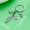 Starfish, Shell and Mermaid Charm Keychains Featuring Silver Starfish Across 36 Variations view 2