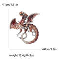 Winged Dragon Brooch in Four Gradient Enamel Colorways view 9