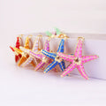 Gold-Tone Mosaic Starfish Keychain With Split Ring And Lobster Clasp view 4