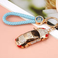 Jeweled Long Sedan Car Keychains with Six Fortune Loop Colors view 3