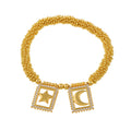 Gold-Tone Bead Bracelet with Paired Framed Symbol Charms view 11