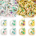 Tiny Floral Teacup Enamel Metal Charms, 10 Designs view 4