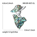 Silver Tone Woman Brooch With Iridescent Wide Brim Hat view 6