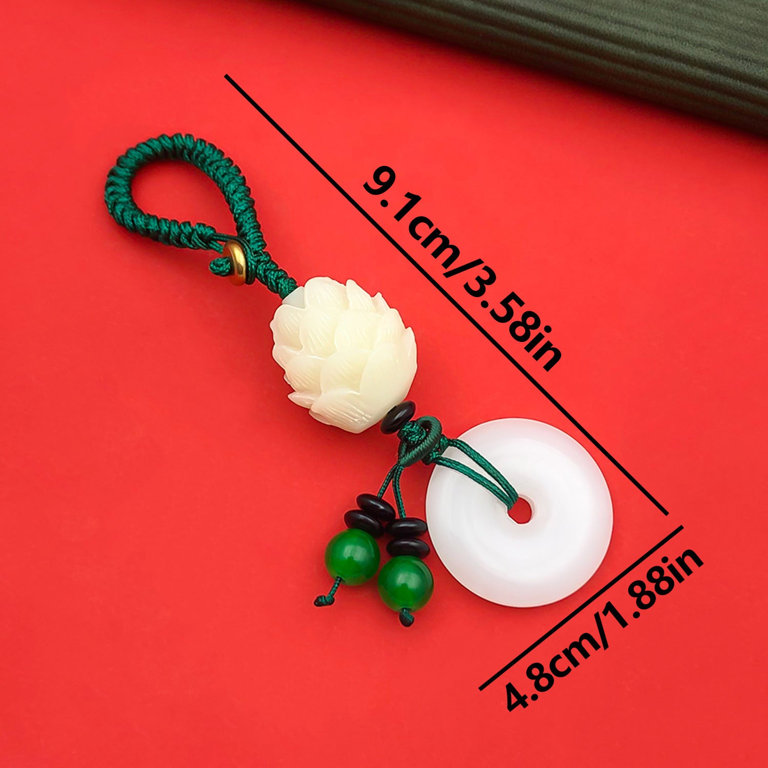 Zinc Alloy Bodhi Lotus Peace Buckle charm pendant for car keychain bag charm making