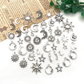 Antique Silver Moon and Sun Metal Charms for Jewelry and Craft Projects view 2