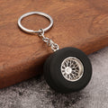 Black Tire-Shaped Keychain With Colored Spoke Rim, 8 Styles view 6