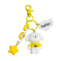Cartoon Animal Figure Keychain With Star Charm And Speech Bubble Tag view 5