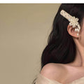 Pearl Flower Crystal Bar BB Hair Clips with Teardrop Tassels view 6